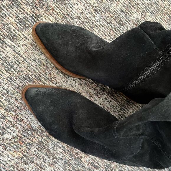 Free People Banks Suede‎ Over The Knee Boots in Black, Size 6.5 (EU 37) NWOB - Picture 6 of 12